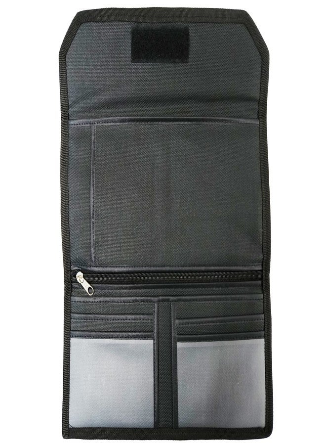 BRYGGER Unisex Design Cheque Book or Card Holder or Travel Organizer or Vehicle Documents Holder with Multi 10 Pockets for Multipurpose Use (Mat Black) - Image 1